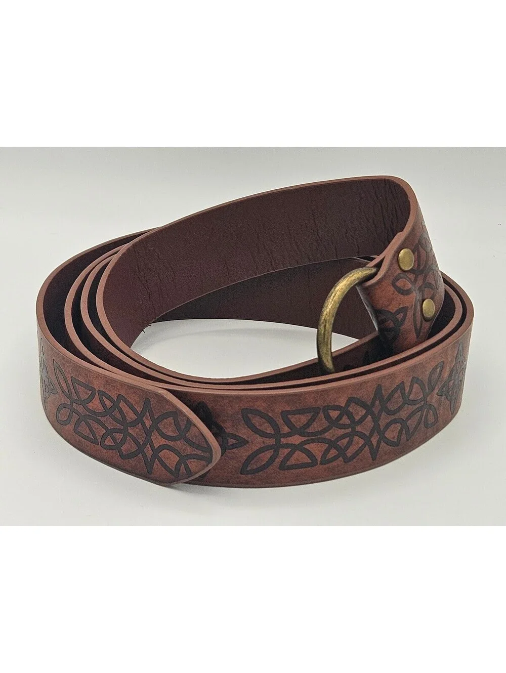 Medieval O-Ring Cosplay Belt Costume Embossed Faux Leather